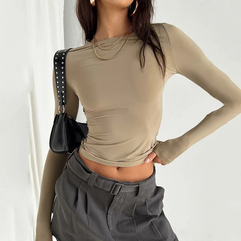 Women's Soft Stretch Slim Fit Long Sleeve Tee