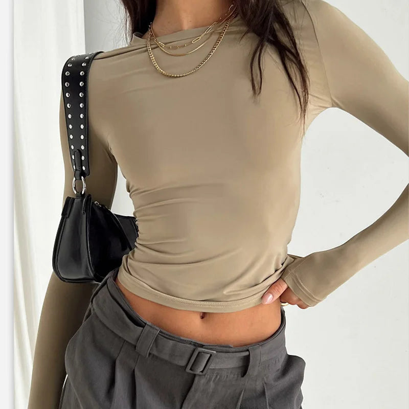 Women's Soft Stretch Slim Fit Long Sleeve Tee