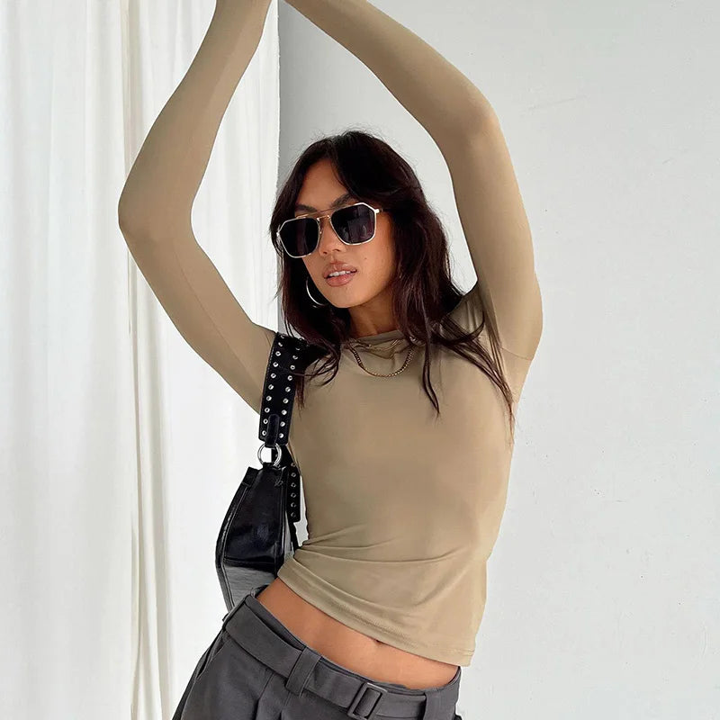 Women's Soft Stretch Slim Fit Long Sleeve Tee