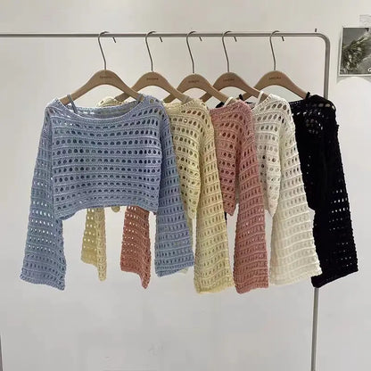 Crochet Knit Beach Cover-Up Top