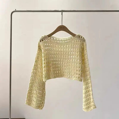 Crochet Knit Beach Cover-Up Top
