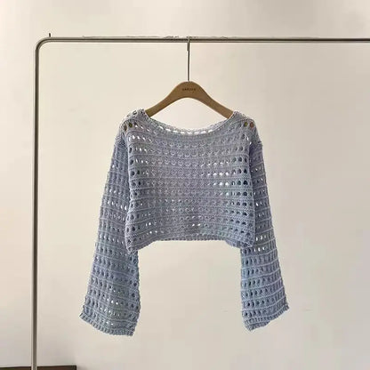 Crochet Knit Beach Cover-Up Top