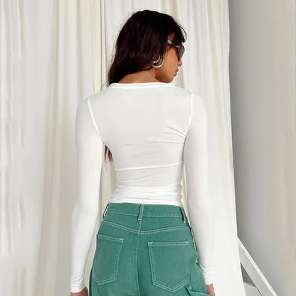 Women's Soft Stretch Slim Fit Long Sleeve Tee
