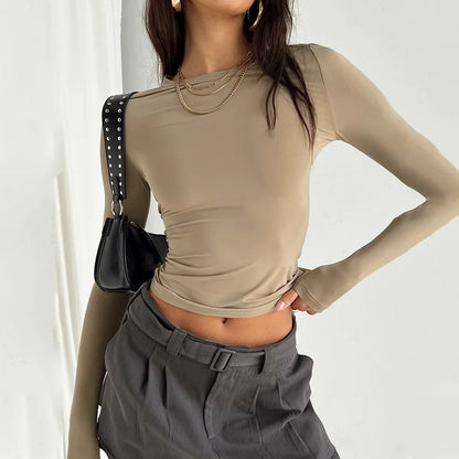 Women's Soft Stretch Slim Fit Long Sleeve Tee