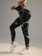 High-Waist Tie-Dye Seamless Leggings - Sculpt & Stretch