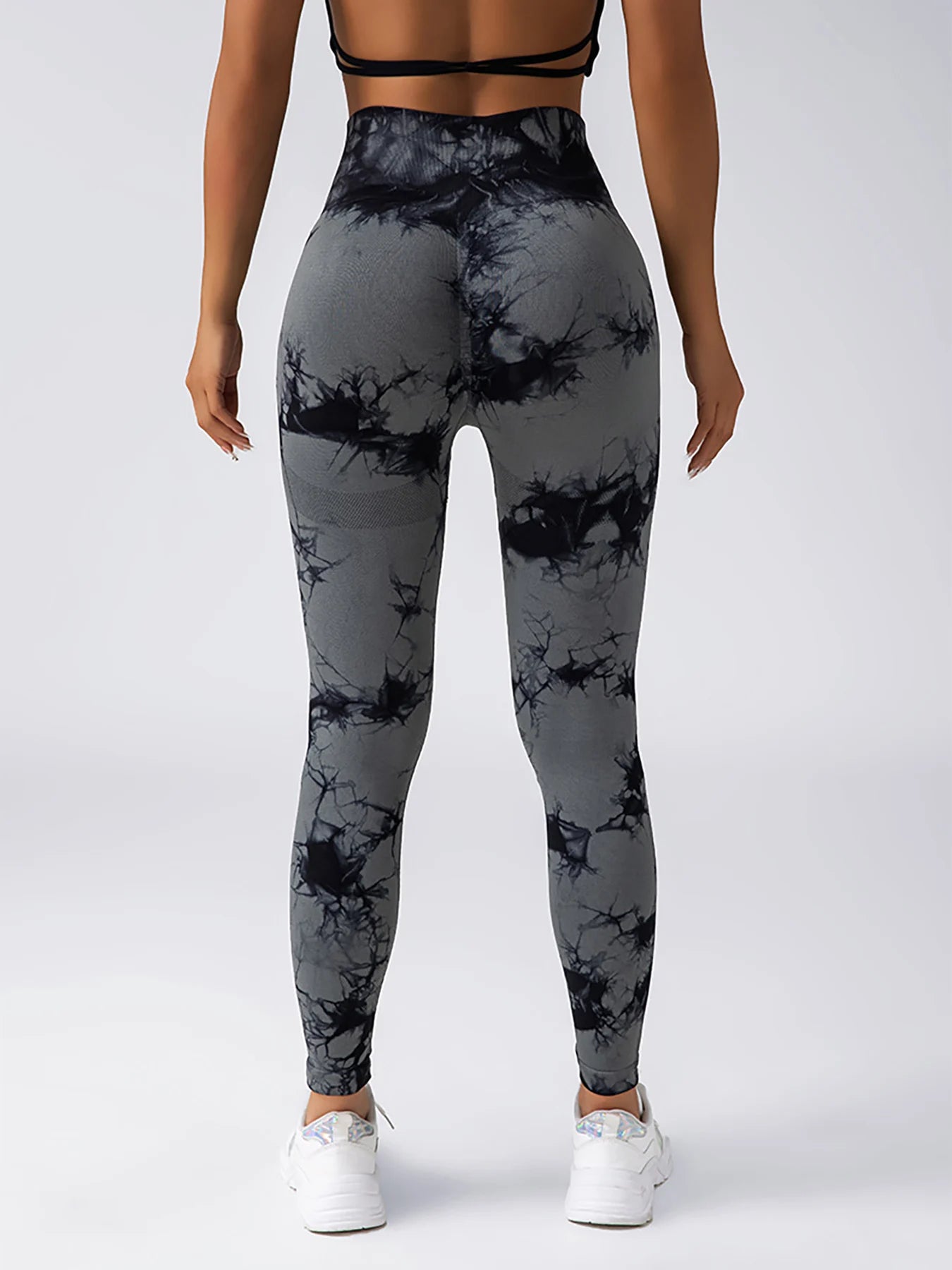 High-Waist Tie-Dye Seamless Leggings - Sculpt & Stretch