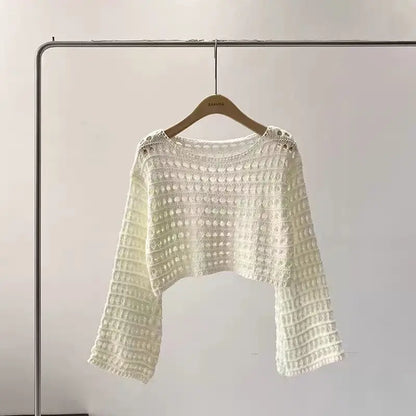 Crochet Knit Beach Cover-Up Top