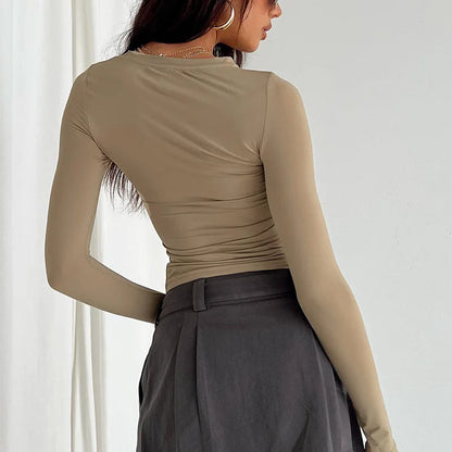 Women's Soft Stretch Slim Fit Long Sleeve Tee