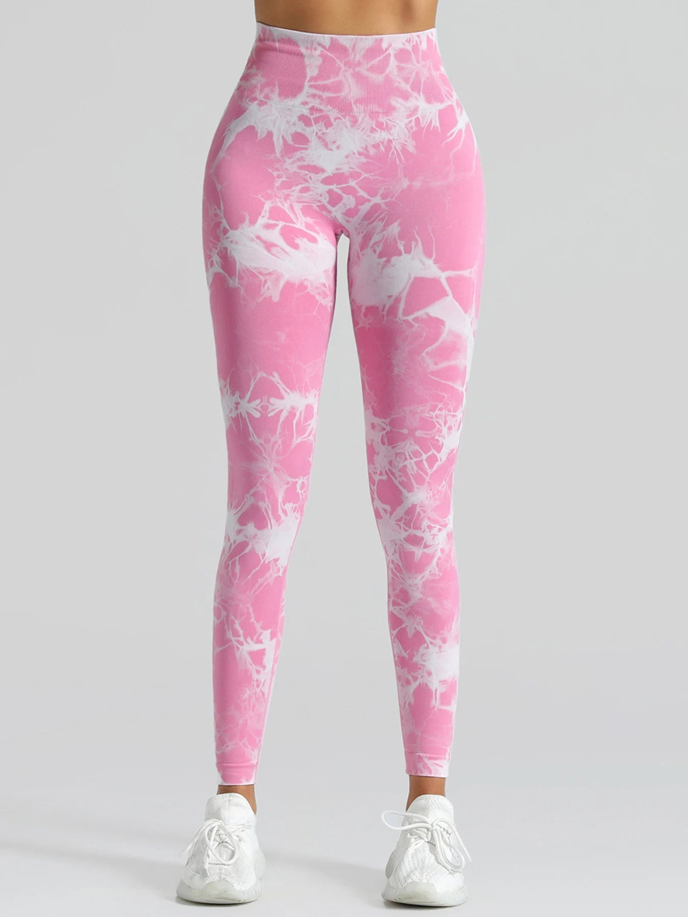 High-Waist Tie-Dye Seamless Leggings - Sculpt & Stretch
