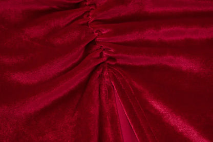Evening Luxe Velvet Dress - Asymmetrical Cut